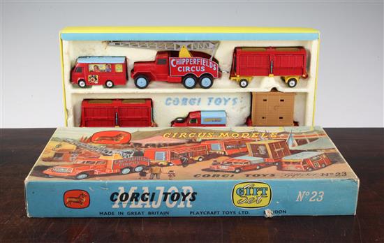 A Corgi gift set no.23, Chipperfields Circus models, complete with box
